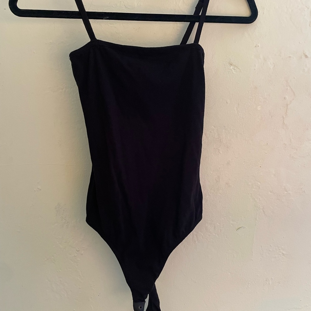 Bozzolo Black Bodysuit Ultra Soft Cotton Lightweight